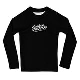 Chingon Classic White Script Rash Guard para niños