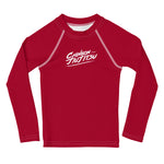 Rash Guard para niños Chingon Classic White Script - Rojo