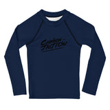 Rash Guard para niños Chingon Classic Black Script-Azul marino