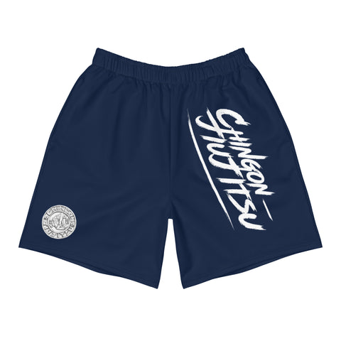 Pantalones cortos deportivos Chingon Classic White Script - Azul marino