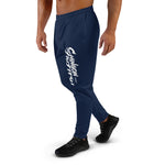 Chingon Classic White Script Hombres Joggers - Azul marino