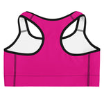 Chingon Classic Black Script Sports bra- Pink