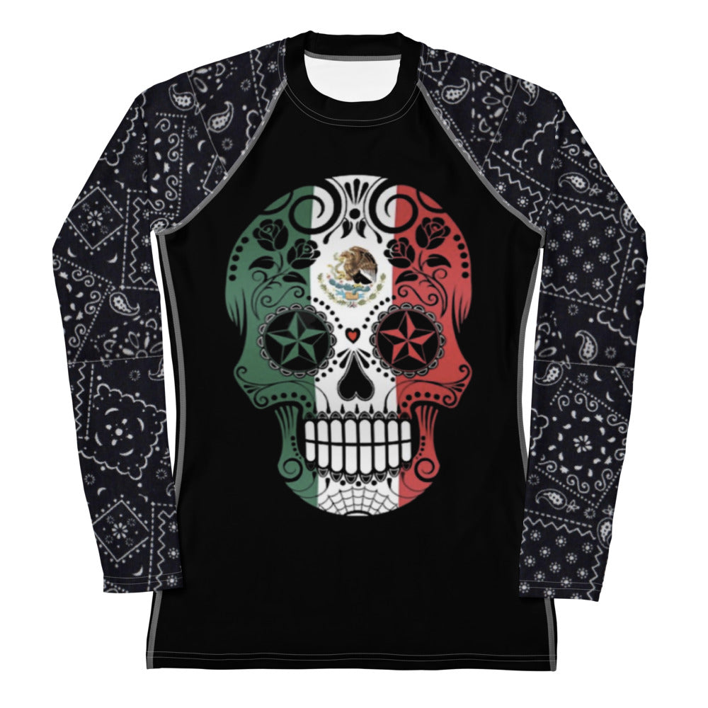 Mexican Calavera Ladies MMA Rash Guard – Chingon MMA
