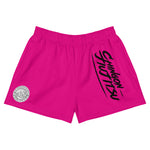 Pantalones cortos deportivos Chingon Classic Black Script para mujer - Rosa