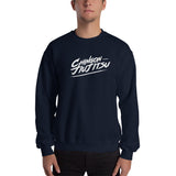 Chingon Classic White Script Men Sweatshirt