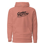 Chingon Classic Black Script Sudadera con capucha para hombre