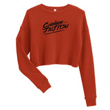 Chingon Classic Black Script Crop Sweatshirt